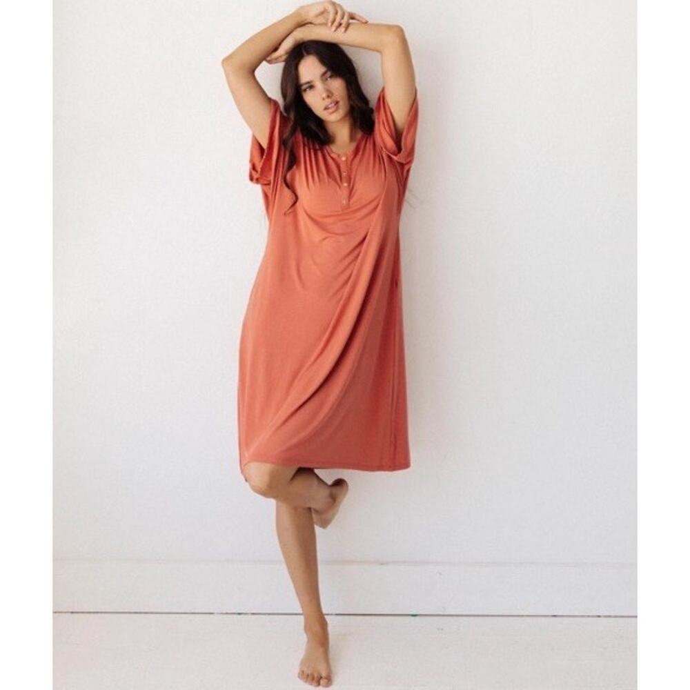 Dwell & Slumber Caftan House Dress Women’s Size XS S Lounge Nursing Nightgown